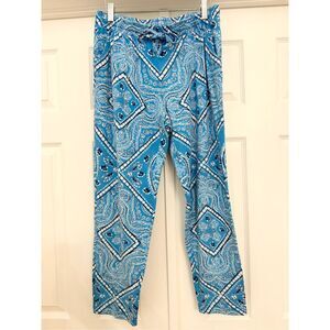 Vineyard Vines Womens Blue Bandana Print Relaxed Lounge Pants Size Small